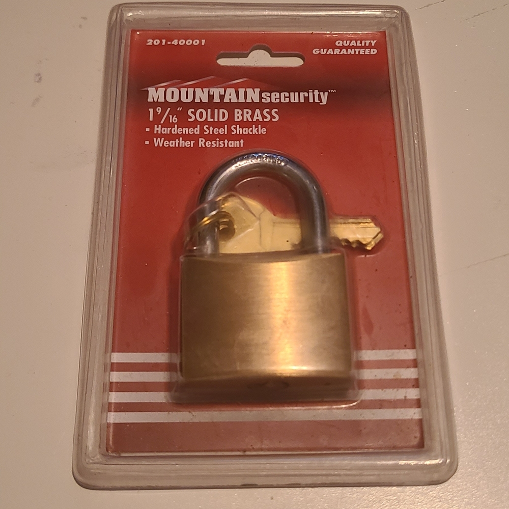 Mountain Security Solid Brass Padlock